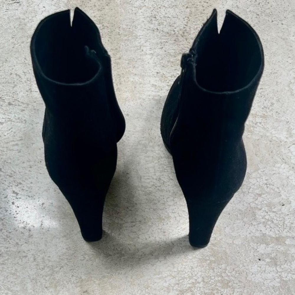 Stuart Weitzman Black Suede Ankle Boots